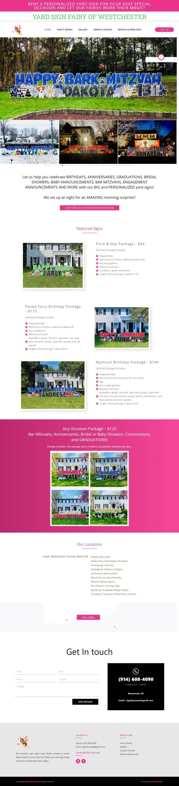 Sign Yard Fairies of Westchester